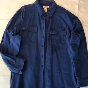 Men’s XXL royal blue L.L.Bean CHAMOIS cloth shirt